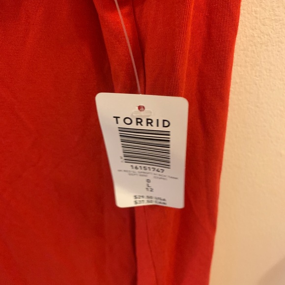 Torrid Red Super Soft Tank Top NWT SIZE 0 - Picture 7 of 7